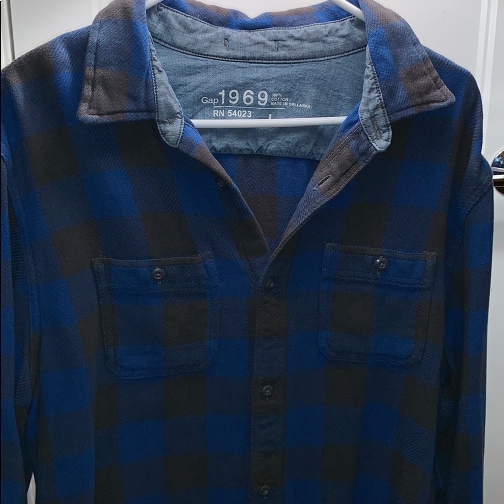 Blue and Grey Checked Flannel